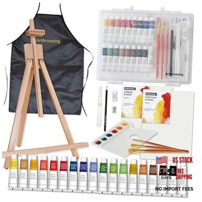 Artbreezing Acrylic Paint Set with Tabletop Easel, Acrylic SET-31PCS-18*12ML