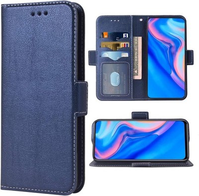 Phone Case for Huawei Y9 Prime 2019 Folio Flip Wallet Case, PU Leather Dark Blue