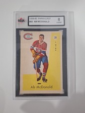 1959-60 Parkhurst #20 Ab McDonald KSA 8 NMM.  Canadiens