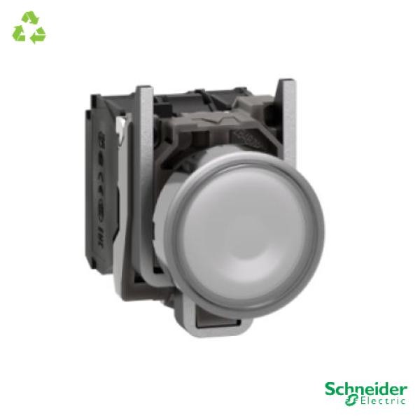 XB4BW31G5 poussoir lumineux Schneider robuste en métal pour pupitre industriel d'excellence