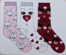. Harry Potter Crew Socks Women's Size 4-10 3 Pairs Brand New Very Soft S02