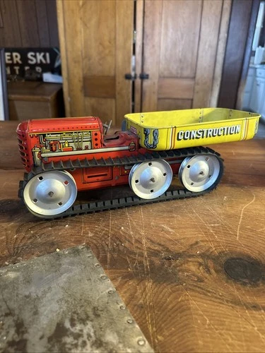 Marx Pressed Steel Tin 14" Giant Reversing Tractor Truck Works Missing Wheel