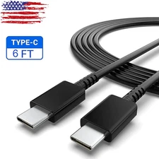6ft USB-C to USB-C Cable Charge Type C Charging Cord Lot For Samsung S24 S23 S22