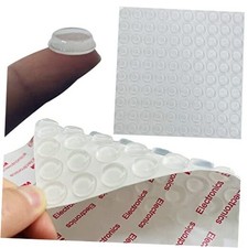 100pcs Cabinet Door Bumpers Clear Rubber Stoppers Bumpers 100pcs 1/2" Diameter