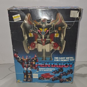 Royal Condor Pentabot Die Cast Metal 6 in 1 Robot Toy 1985 MPN 64003