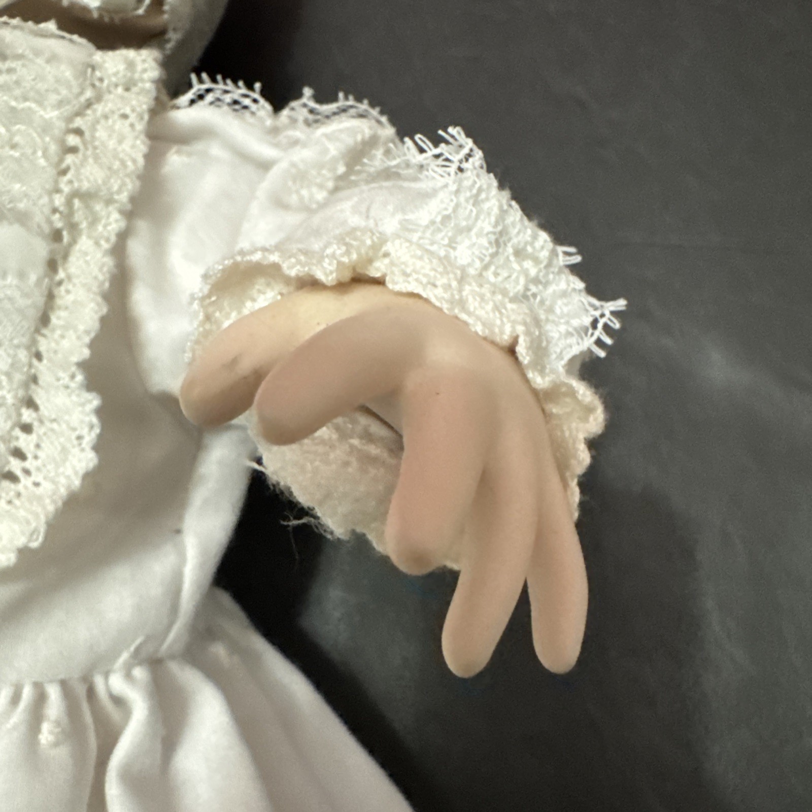 Vtg Doll Dress Estate Franklin Heirloom Victorian Christening Baby Cloth Diaper