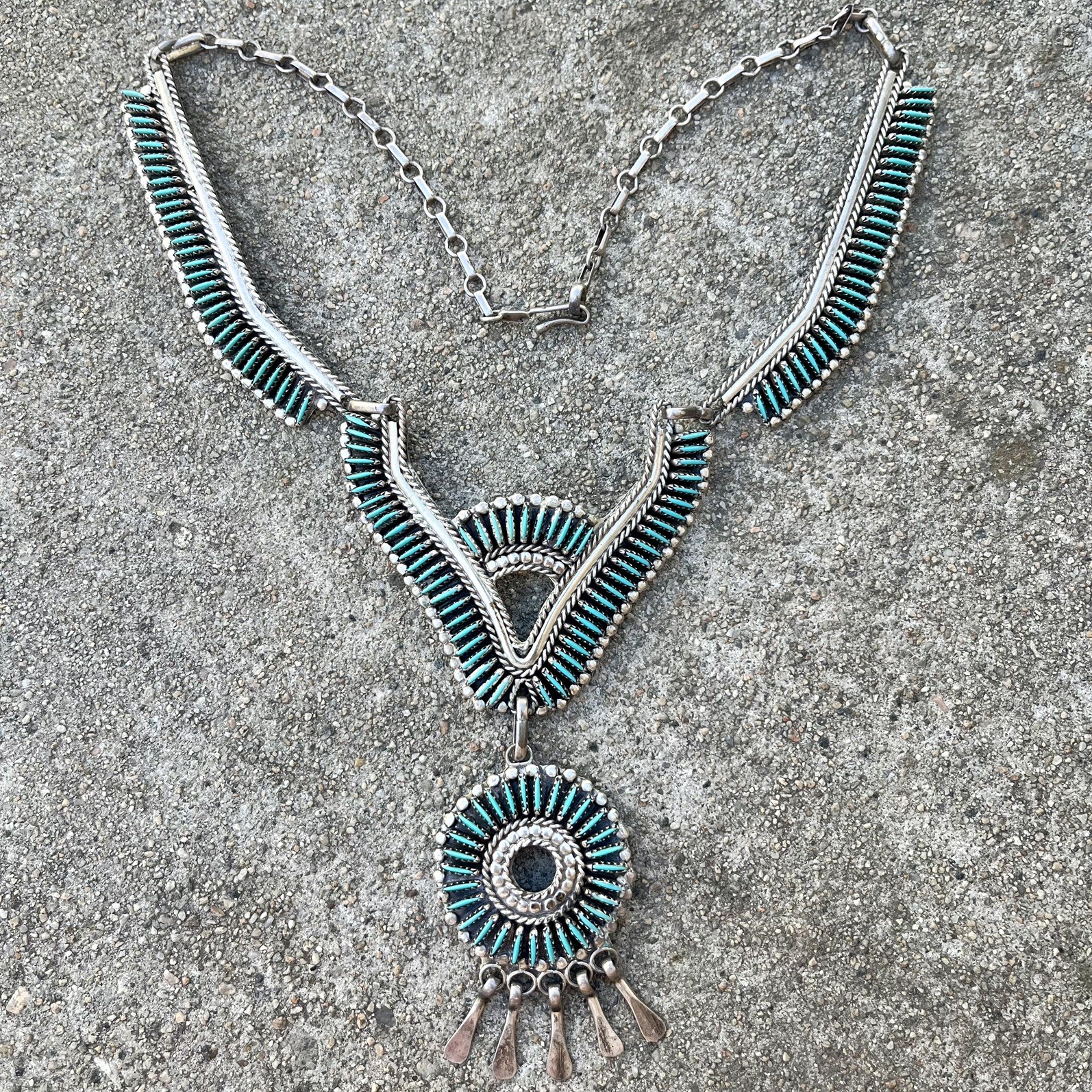 ネックレス・ペンダント Turquoise Needle Point Pendant & Brooch ネックレス・ペンダント Turquoise Needle Point Pendant & Brooch