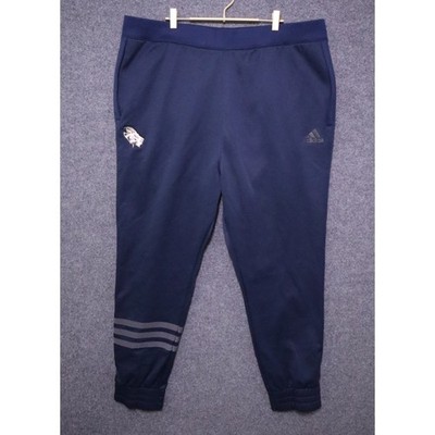 Adidas Pants Men Large Tall Blue Dual Threat Cuff Jogger NEW NWT 30'' Performance