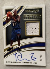 2021-22 Panini Immaculate Sneaker Swatch Signatures Gold Kevin Garnett /10 Auto