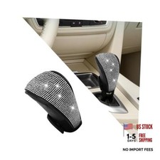 Bling Car Gear Shift Knob Cover, Dazzling Crystal Rhinestone Anti-Scratch White