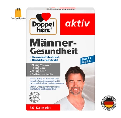 Doppelherz Homme ✨ Vitalité & Santé Masculine • Sélénium + Zinc • 30 Capsules - Photo 1/4