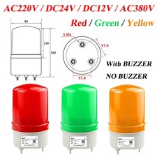 12V 380V Industrial Sound Light Rotating Alarm Siren LED Strobe Warning Light