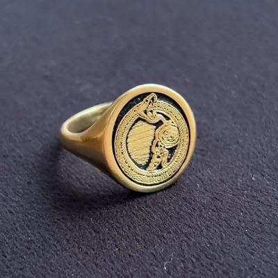Ouroboros Snake Signet Ring 925 Sterling Silver Eternal Life