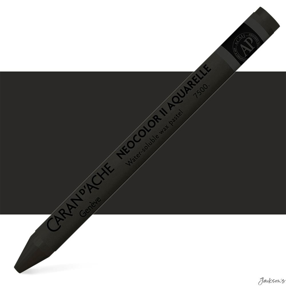 Caran d'Ache Neocolor II Watercolour Crayon Wax Based Payne's Grey Drawing