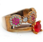 Heat Treated Ottoman Empire 4CT Fire Garnet 925 Sterling Silver Ring Sz 8 H1-8 — photo 2