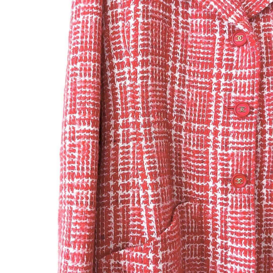 Good Condition Chanel Coco Mark Button Wool Tweed… - image 5