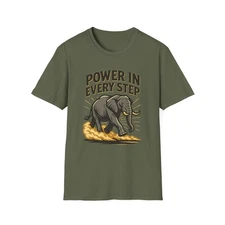 Unisex Softstyle T-Shirt Elephant Power Strength Wisdom Bold Graphic Design