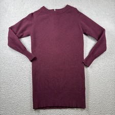 Wood Wood Sweater Dress Womens XS Pullover Long Sleeve Zip Back Merino Wool