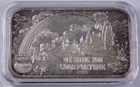 Wishing You Good Fortune USSC Rainbow Pot of Gold 1 troy oz .999 silver art bar