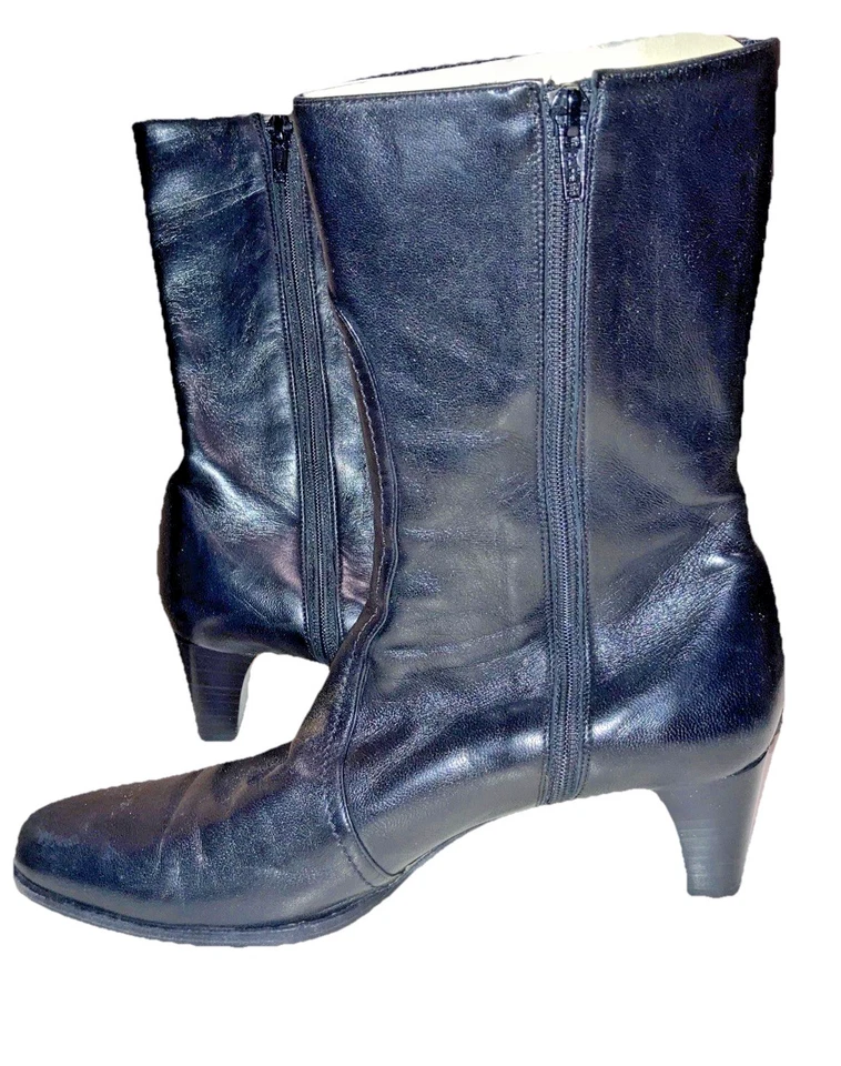 Cole Haan City D13099 черный мягкой кожи ботинки женщины размер 7,5 B сделано в Италии - Изображение 2 из 4