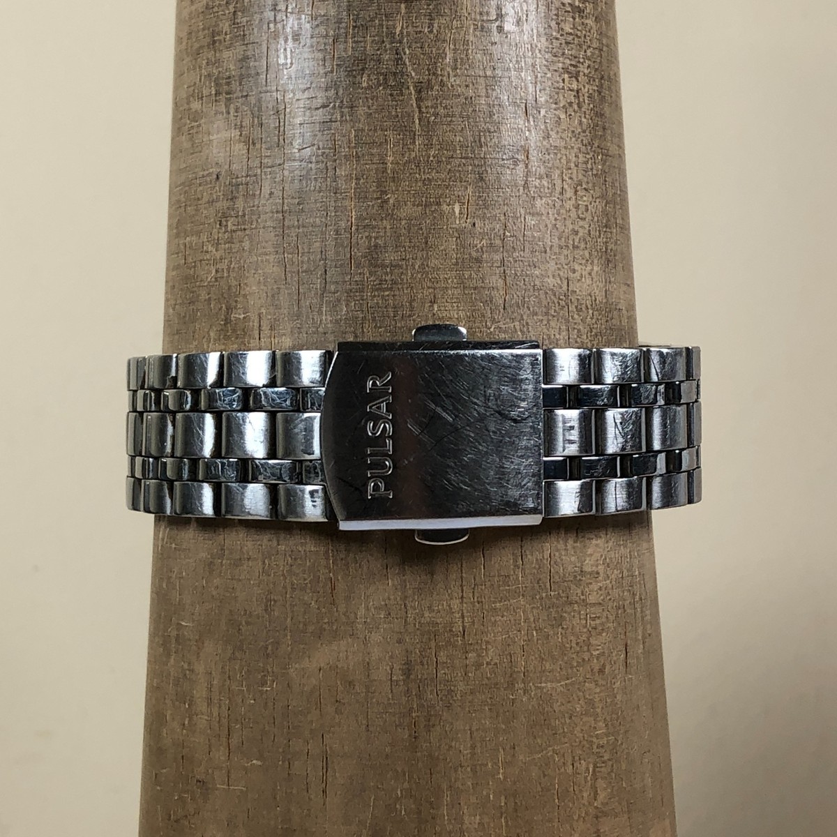 Pulsar Men VX43-X068 Dress Day Date Silver Tone Quartz Analog 38mm