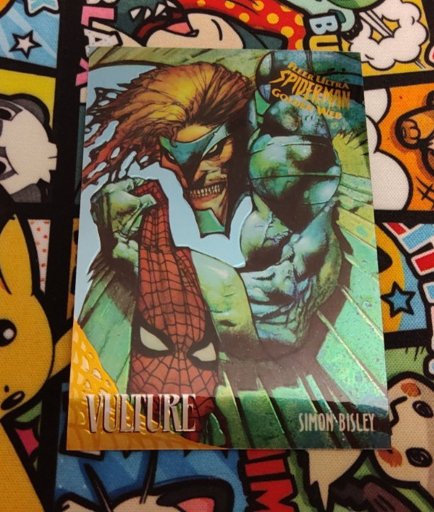 Tarjeta Fleer Ultra Spiderman 1995 Golden Web 9 Vulture