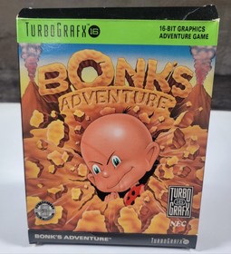 Bonk&rsquo;s Adventure Turbo Grafx 16 Cib TG-16 Complete, Tested, Authentic.