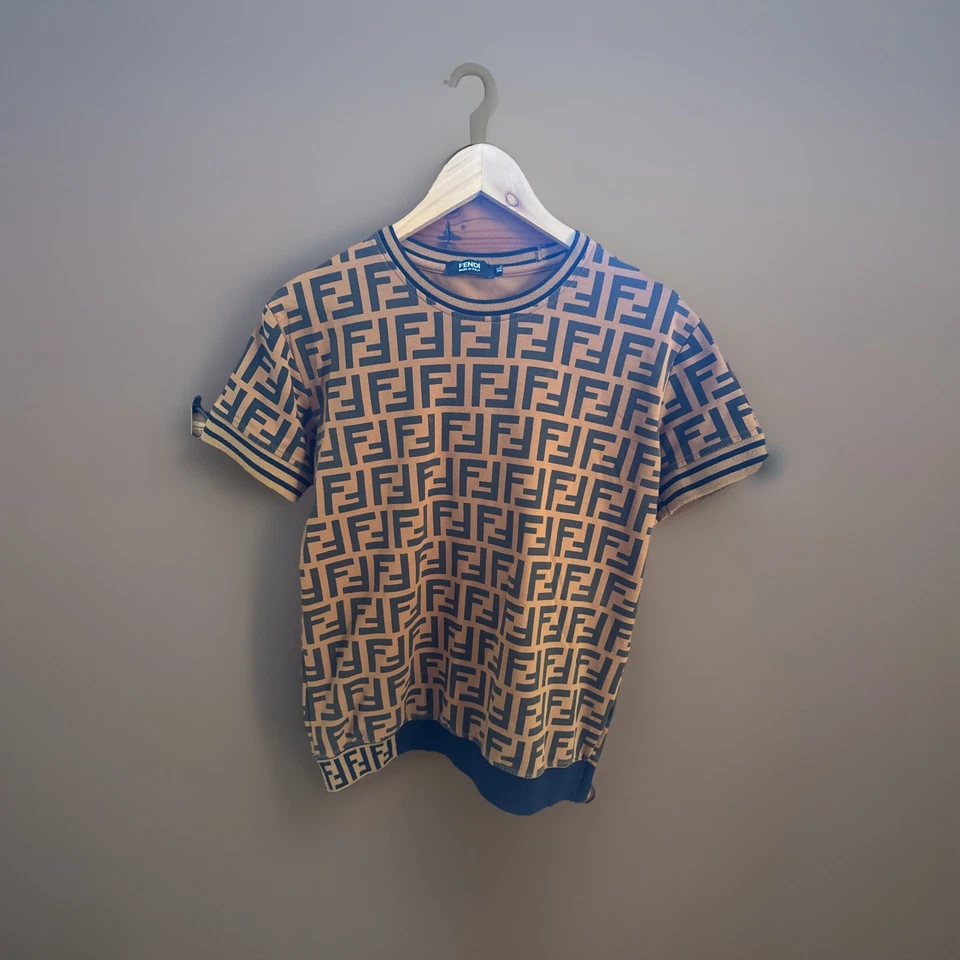 Camiseta Fendi Roma para hombre multicolor talla XL con mangas cortas Foto 2 de 3