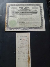 Antique The Jefferson And Warren Telephone Company Orangeville, Ohio Stock