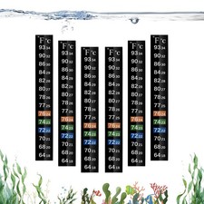 Novique Adhesive Fish Tank Thermometer Strip Aquarium 5.12" x 0.71", black