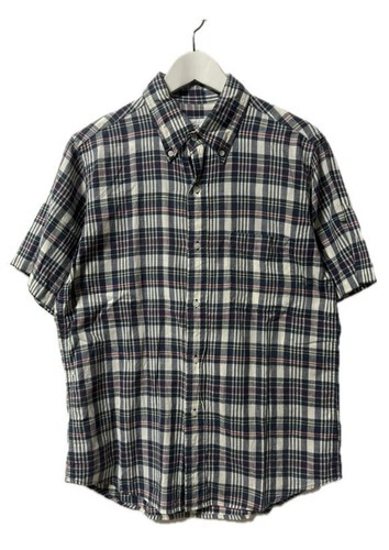 Ralph Lauren BLAKE short sleeve button down check shirt men's XL size cotton navy blue type Vintage Second Hand