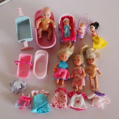 Simba Evi Love & Baby Puppen Konvolut Zubehör Kleidung Set Badewanne Puppenwagen