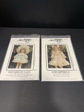 DOLL EMPORIUM 2 Patterns Doll Clothing Dress, Hat, Petticoat, Slip New Uncut