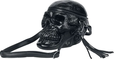 Killstar Handtasche Damen Grave Digger Skull schwarz Standard