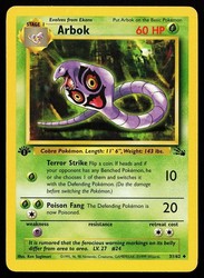 Arbok 31/62 Fossil 1st Edition Uncommon Pokemon Card