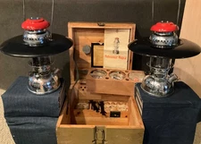 Vintage 1941 WWII PAIR Petromax Rapid 827 B / 200 HK Lantern Germany US Military