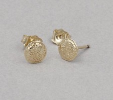 14k GF Sand Dollar Stud Post Earrings