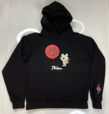 J Balvin X Takashi Murakami Graphic Pullover Hoodie Men Medium Black Music Merch