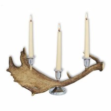 Candeliere con vero corno di daino. Cervo. Decorazione. Chalet. 17_321602