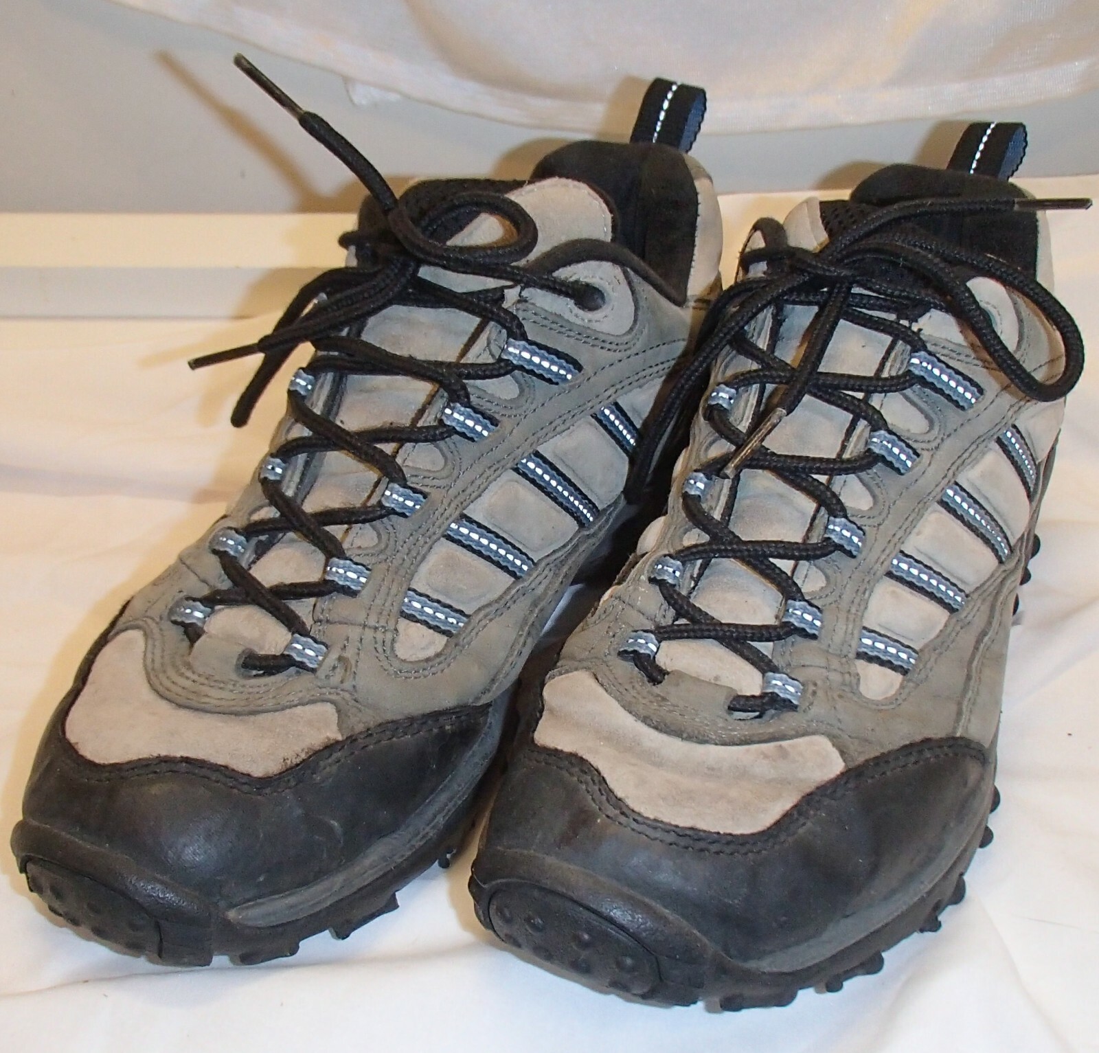 Scarpe da trekking Merrell donna taglia 9 grigio lama blu chiaro trail runner