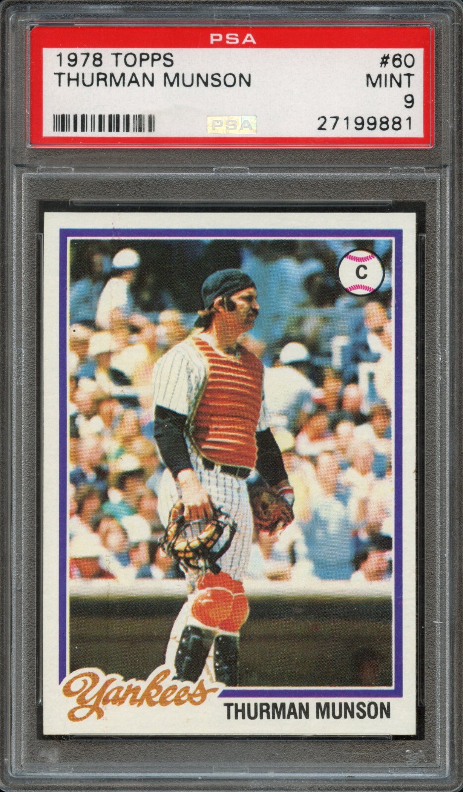 BB - 1978 - Topps - #60 - Thurman Munson - PSA 9 - MINT
