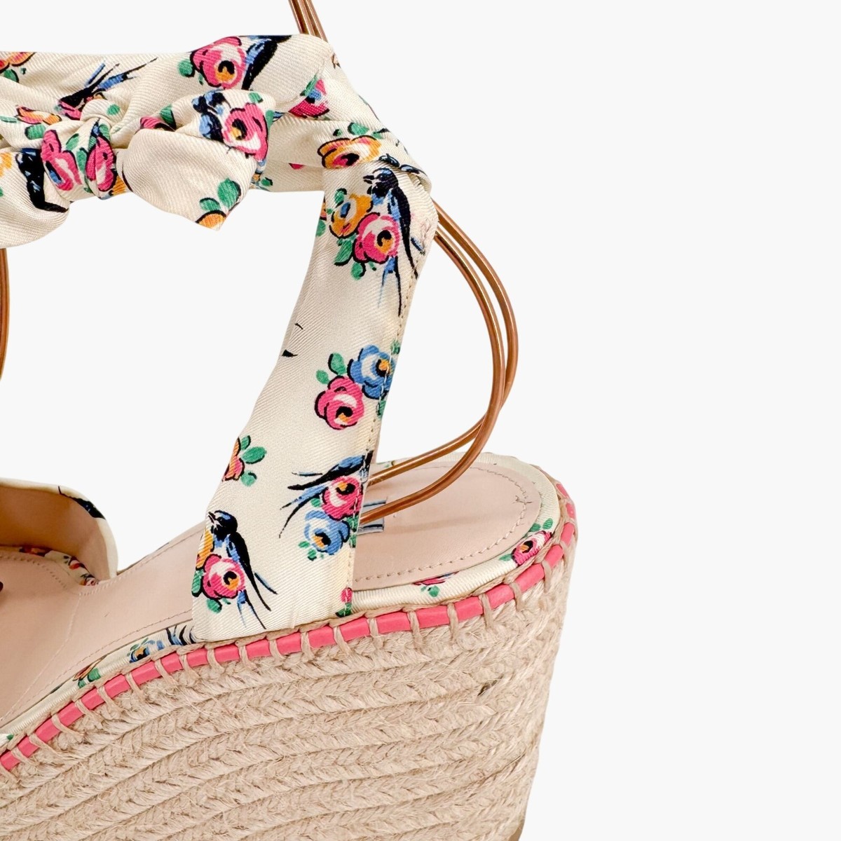 PRADA❤︎サンダル❤︎VERNICE FLOWER Prada cream purple Vernice Donna Vernice Flower flat sandal
