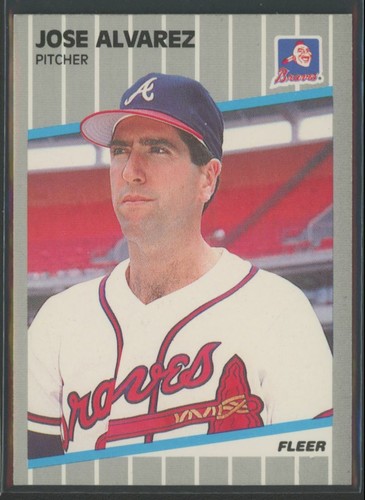 1989 Fleer Jose Alvarez Rookie Atlanta Braves #585