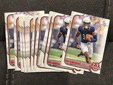 Player Lot (12) JEFF SIMS Georgia Tech 2022 Bowman University Base Rookie Cards