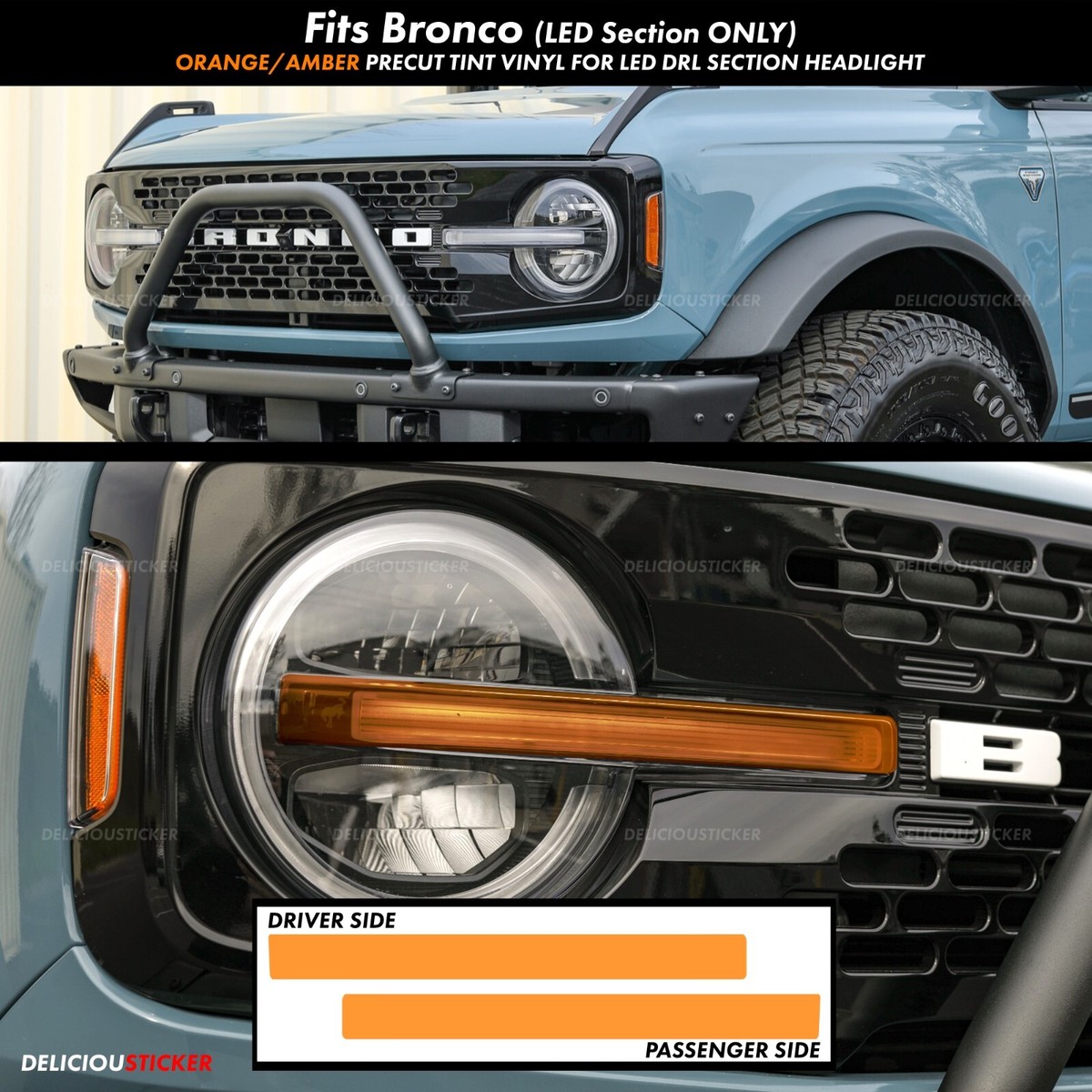 Superposición De Vinilo Tinte Humo Para Faros Deportivos De Ford Bronco 2021-2025 – MotorSkinz