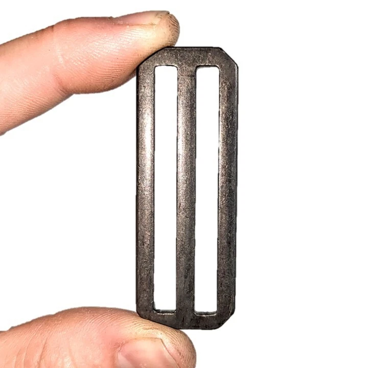 Correa de correas deslizante de acero de 2" hebilla ajustable - metal, 50 mm, negro Foto 2 de 4