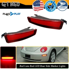 For 2006-2010 VW Volkswagen Beetle Red Lens LED Rear Side Marker Signal Lights