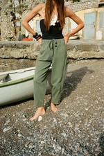 Zara Khaki Women's Trousers - Size M - NEW WITH TAGS 