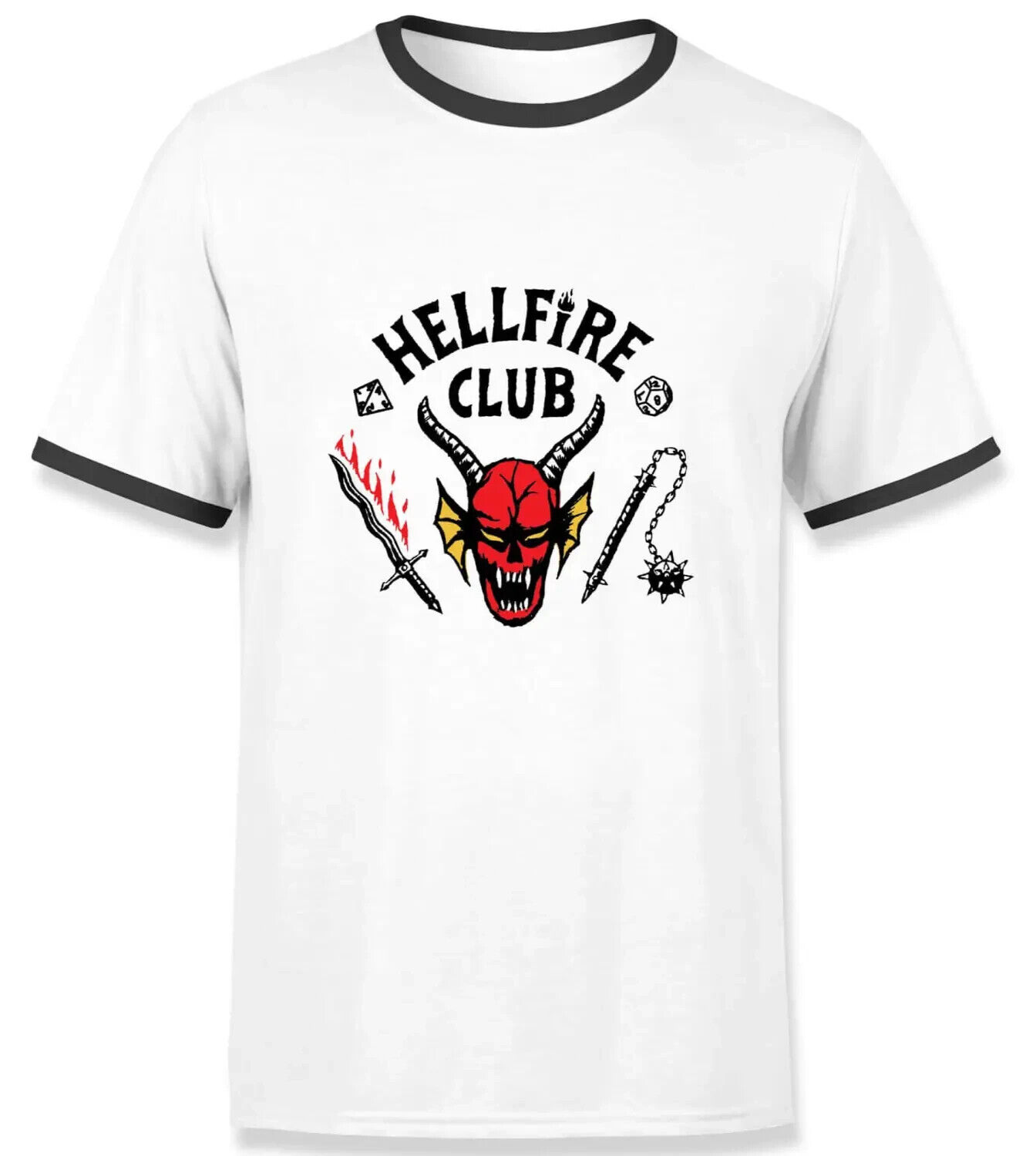 OFFICIAL NETFLIX  STRANGER THINGS HELLFIRE CLUB UNISEX T-SHIRT SIZE: XL BNWT