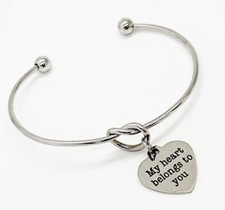 Love Gift, My Heart Belongs To You Charm Bracelet, Gift For Her, Wife Gift
